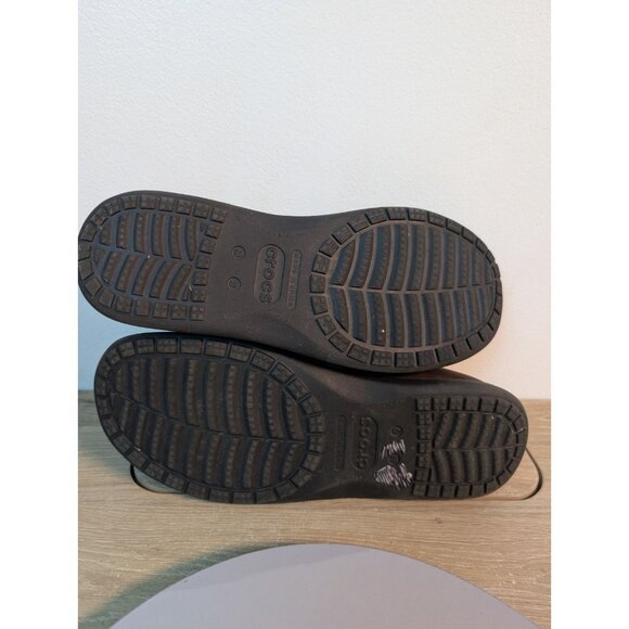 Crocs Men’s Denton Brown Leather Slip On Loafers Size 9 Classic - Picture 9 of 10